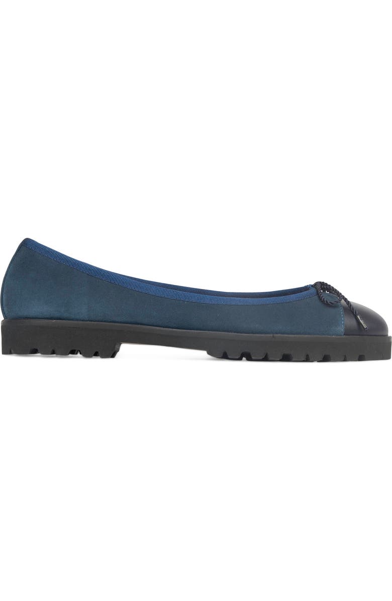 PAUL MAYER Bravo Lug Sole Ballet Flat, Alternate, color, Navy Suede