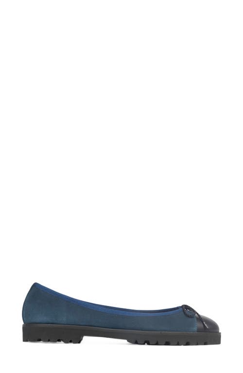 Paul Mayer Bravo Lug Sole Ballet Flat In Blue