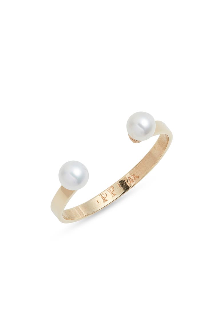 Baby Freshwater Pearl Open Ring, Main, color, 14KYG