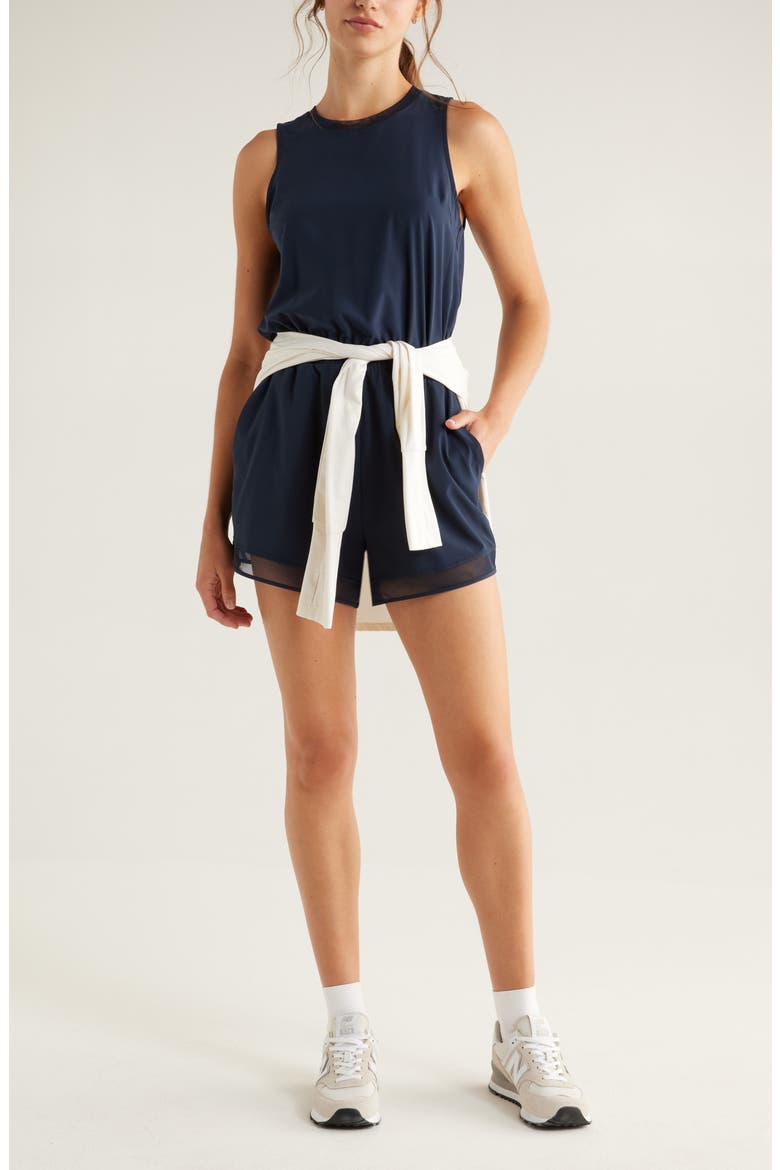 Getaway Sleeveless Romper, Alternate, color, NAVY SAPPHIRE