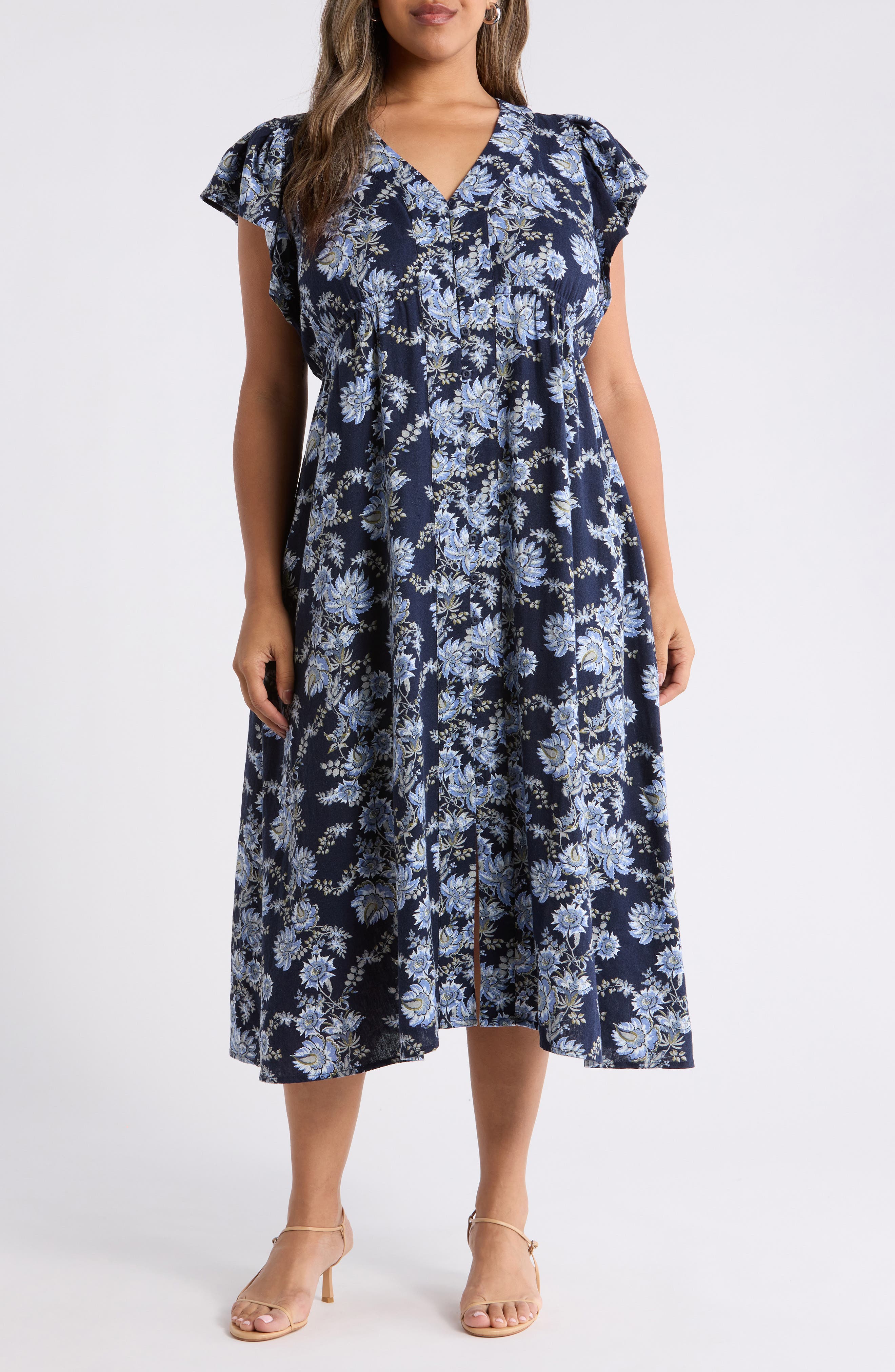 selected NAVY COTTAGE FLORAL STRIPE