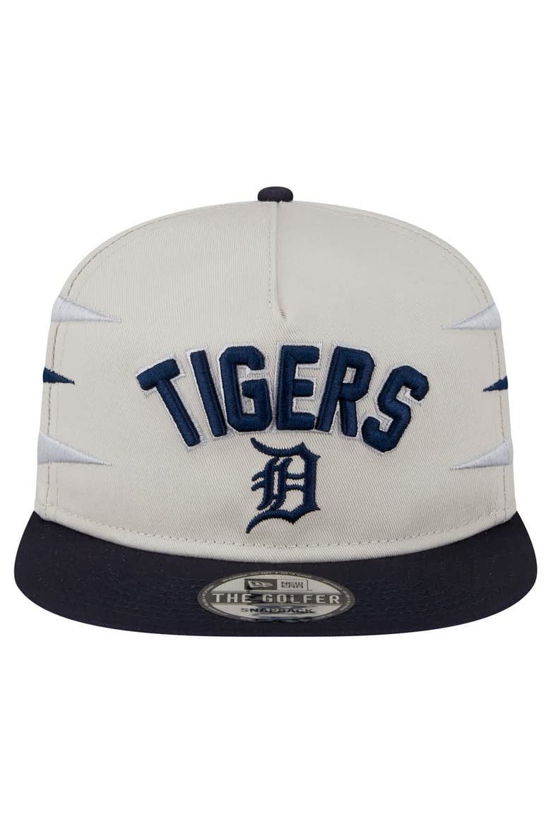 Men's New Era Cream Detroit Tigers Iron Golfer Snapback Hat, Alternate, color, Cream