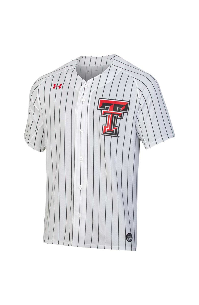 Under Armour Men's Under Armour White Texas Tech Red Raiders Softball Button-Up Jersey, Alternate, color, White
