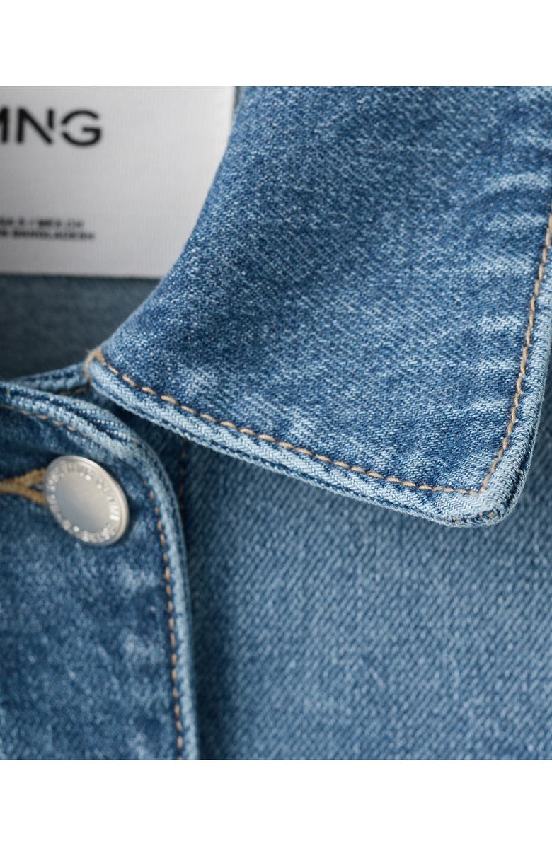 MANGO Crop Jean Jacket, Alternate, color, 