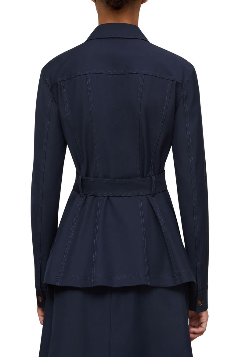 Techno Stretch Twill Belted Jacket, Alternate, color, INK