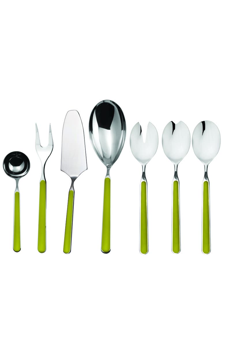 Mepra Fantasia Serving Set - 7 Pieces, Main, color, Olive-Green