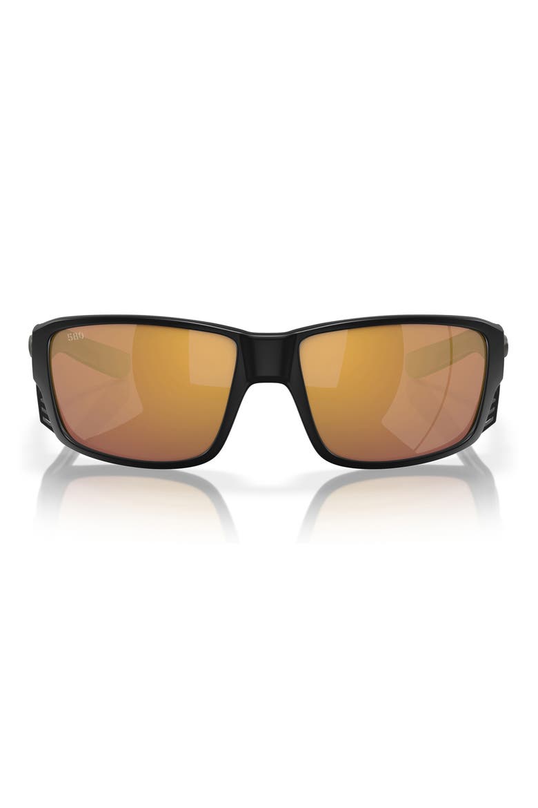 60mm Polarized Square Sunglasses, Main, color, MATTE BLACK