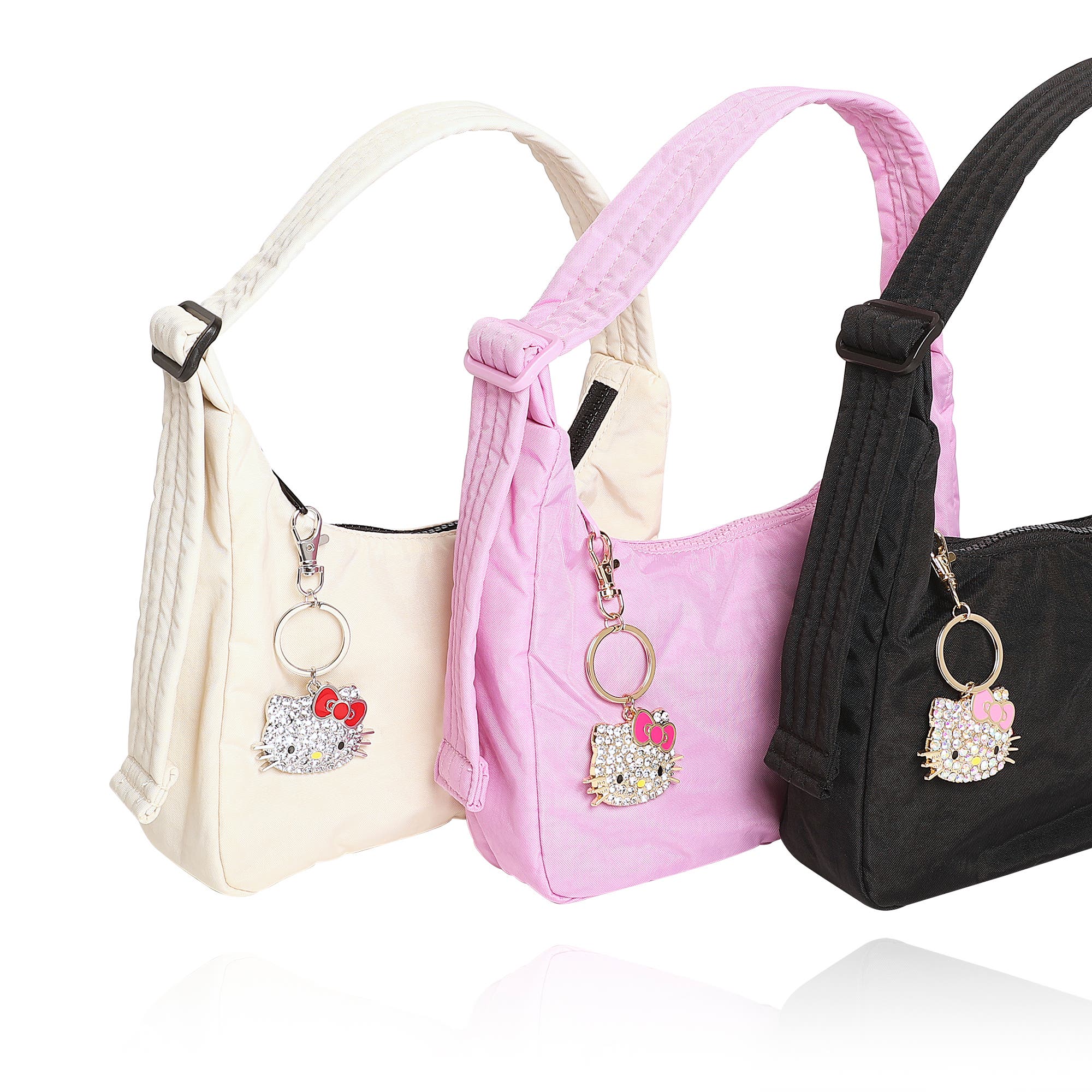 Hello Kitty Pave Crystal Bling Embellished Travel Keychain, Alternate, color, 