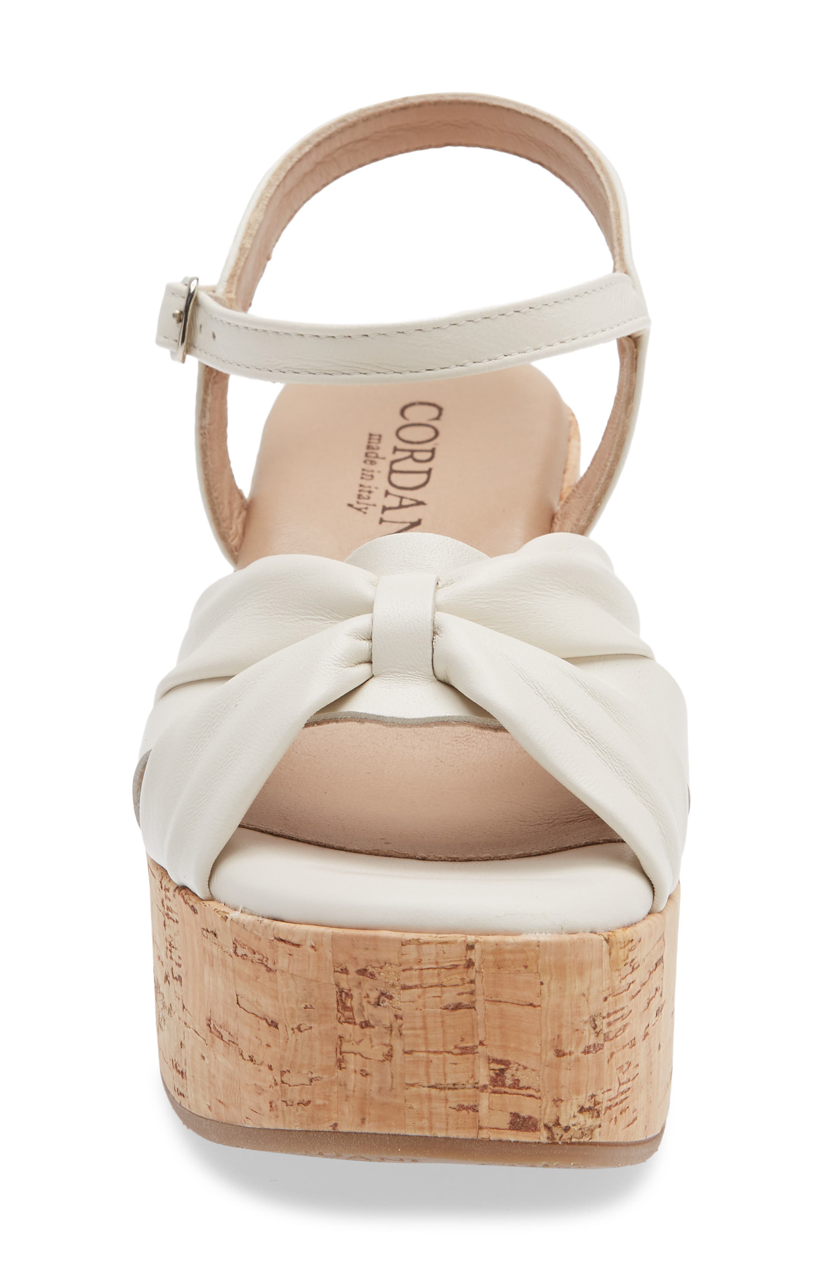 Jeffy Cork Platform Sandal, Alternate, color, CREAM LEATHER