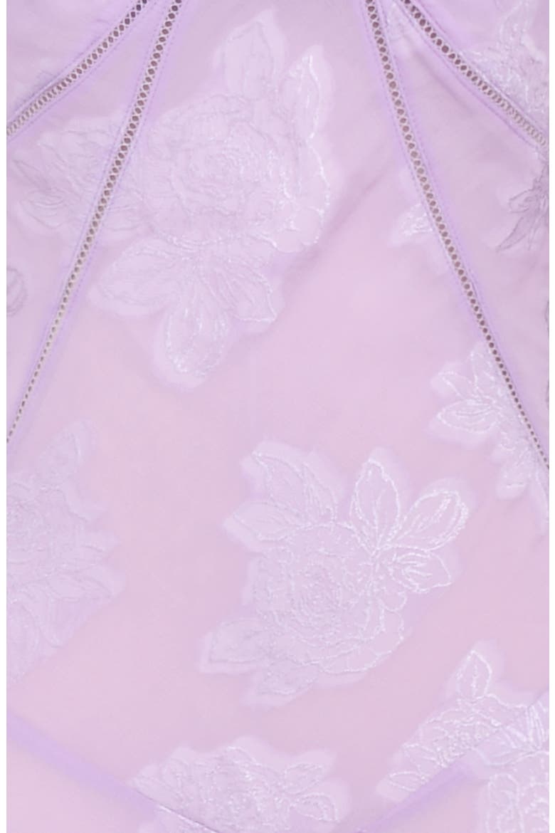Seren Blush Sheer Lace-Up Back Gown, Alternate, color, ORCHID BLOOM