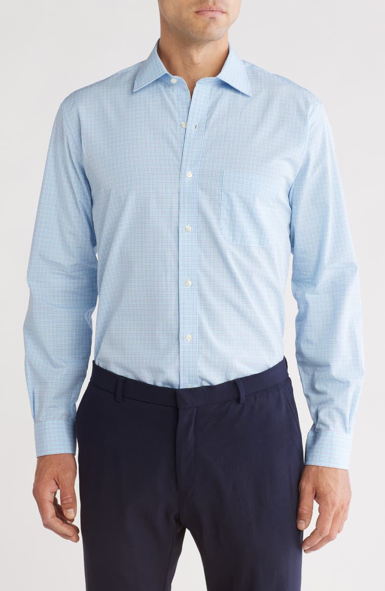 Brooks Brothers Regular Fit Check Non-Iron Dress Shirt, Main, color,