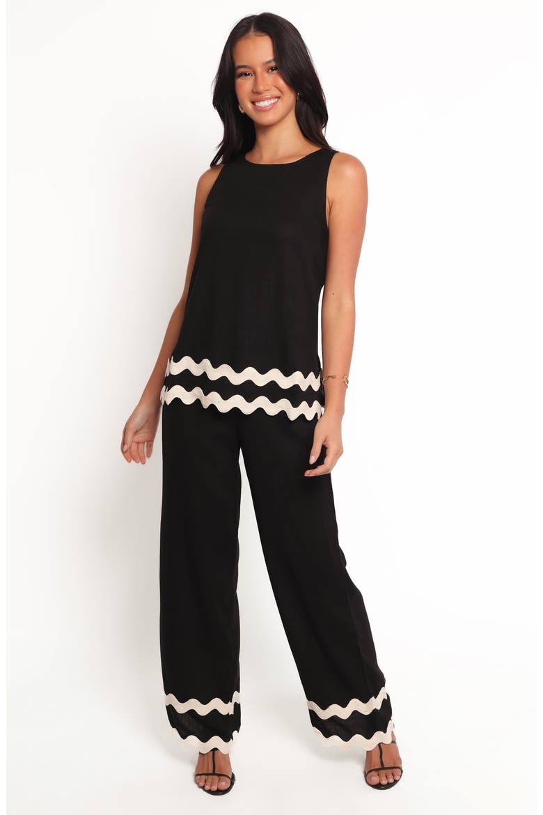 Taliah Embroidered Sleeveless Top, Alternate, color, BLACK