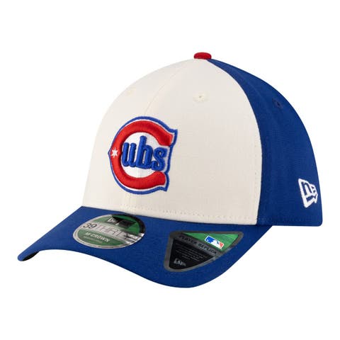 Men's New Era  White/Royal Chicago Cubs Player Replica 39THIRTY M-Crown Flex Hat