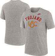 Nike Men's Nike Heather Gray USC Trojans Legacy Arch Tri-Blend T-Shirt