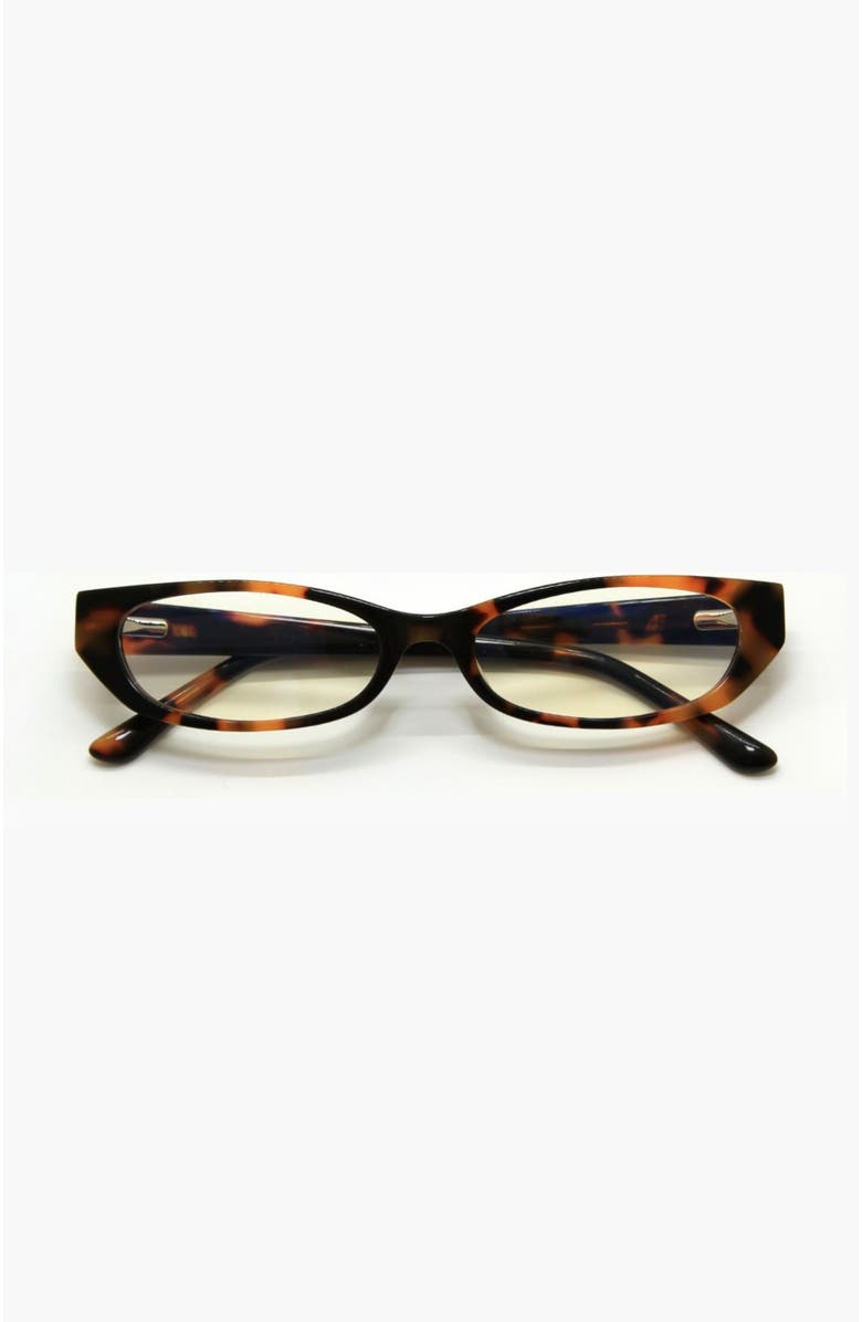 INDY Gisele Blue Light Glasses, Main, color, Brown