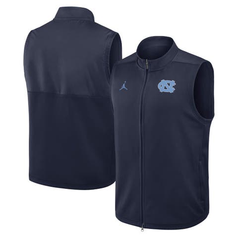 Men's Jordan Brand Navy North Carolina Tar Heels Primetime Victory Performance Full-Zip Vest
