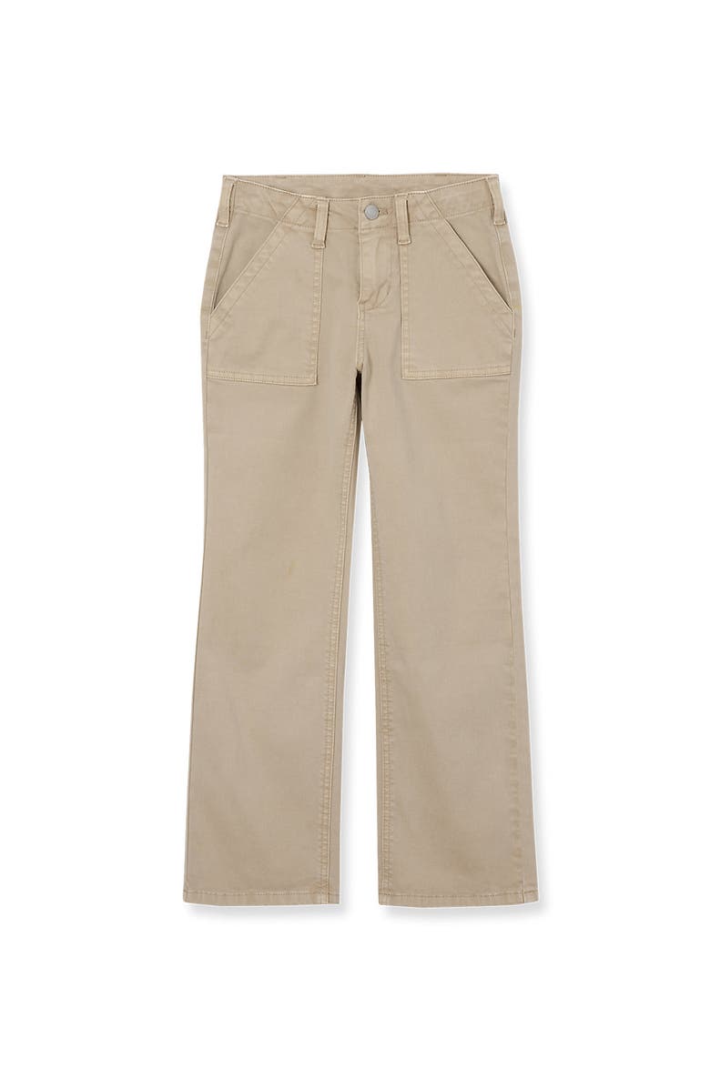Lands' End Girls Woven Pull On Utility Cargo Pants, Main, color, Sand Khaki