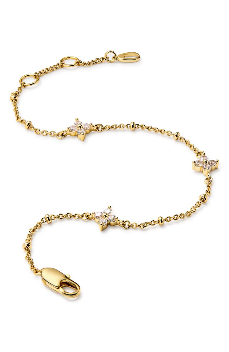Ana Luisa Lucy Star Station Bracelet, Alternate, color, Gold / Clear
