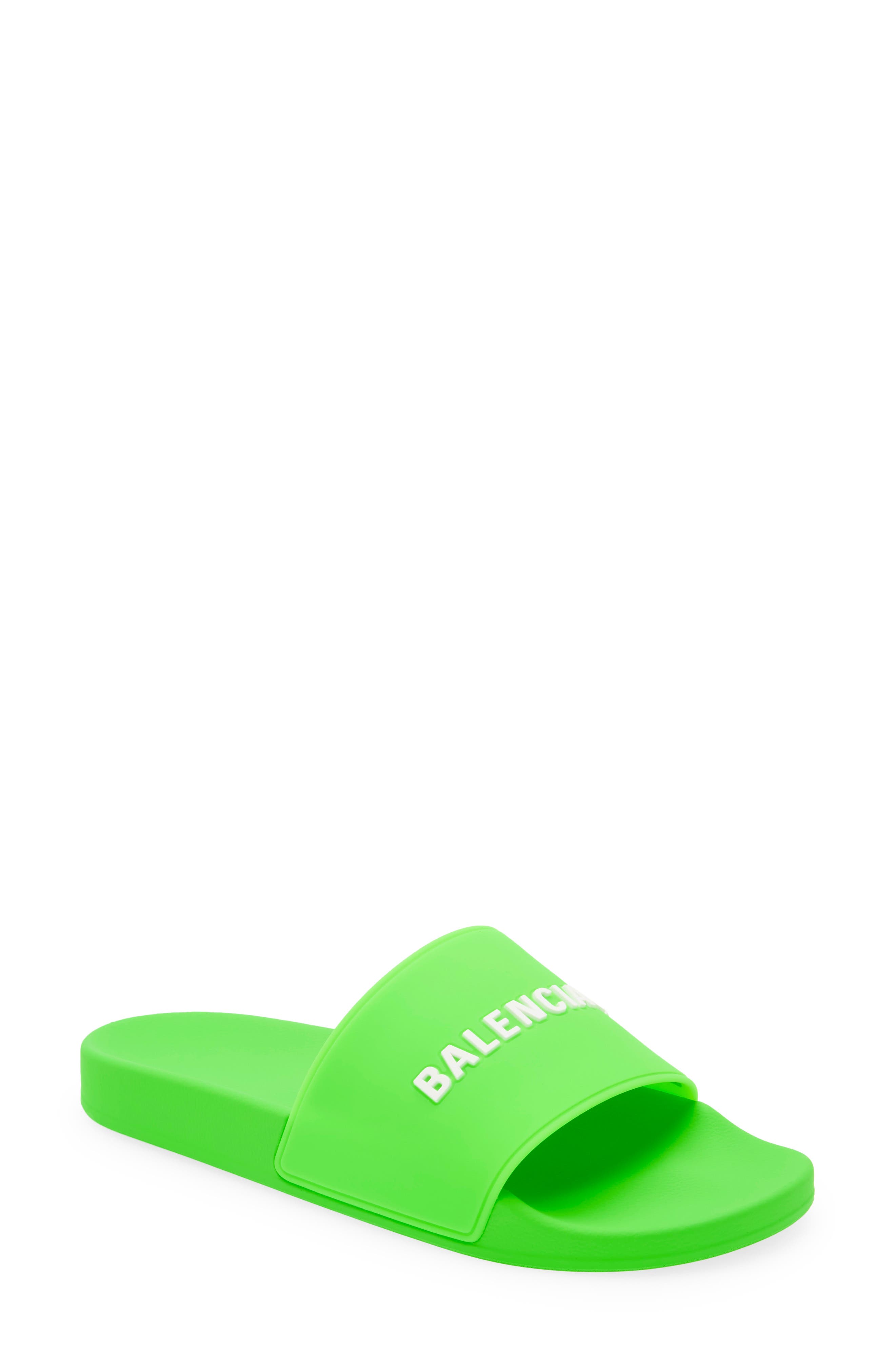 Balenciaga Logo Slide Sandal, Main, color, 