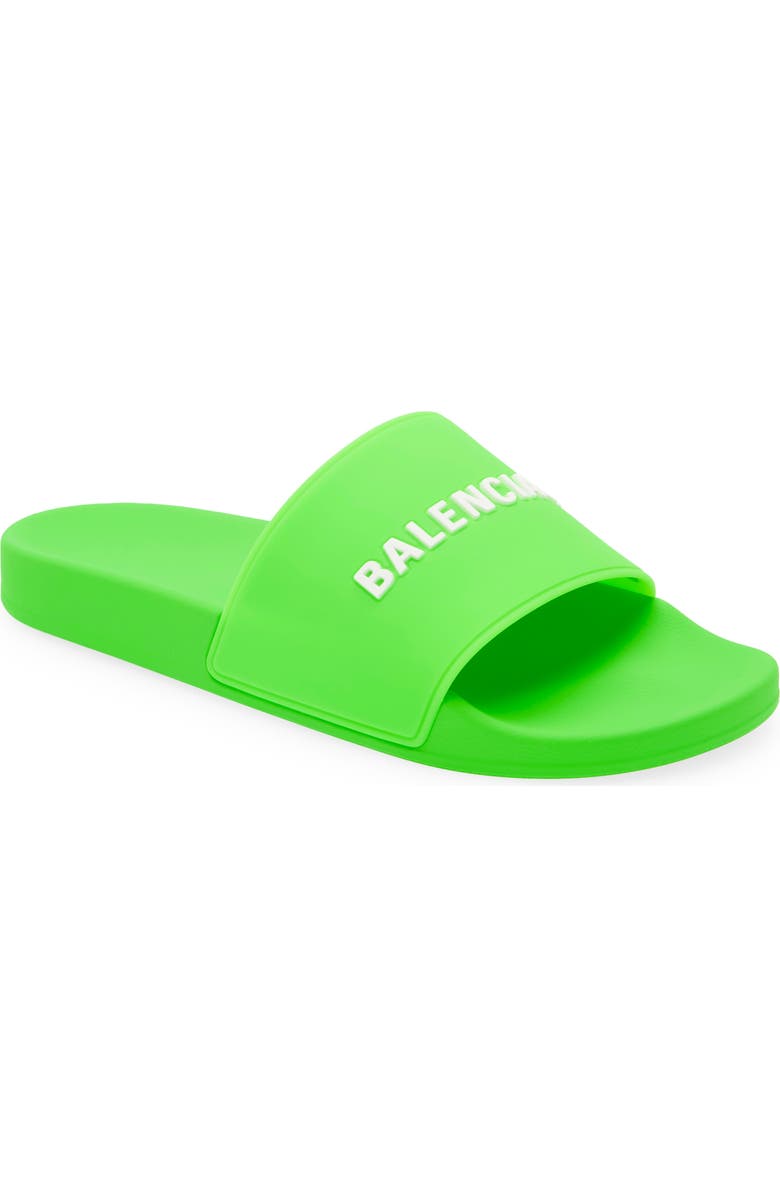 Balenciaga Logo Slide Sandal, Main, color,