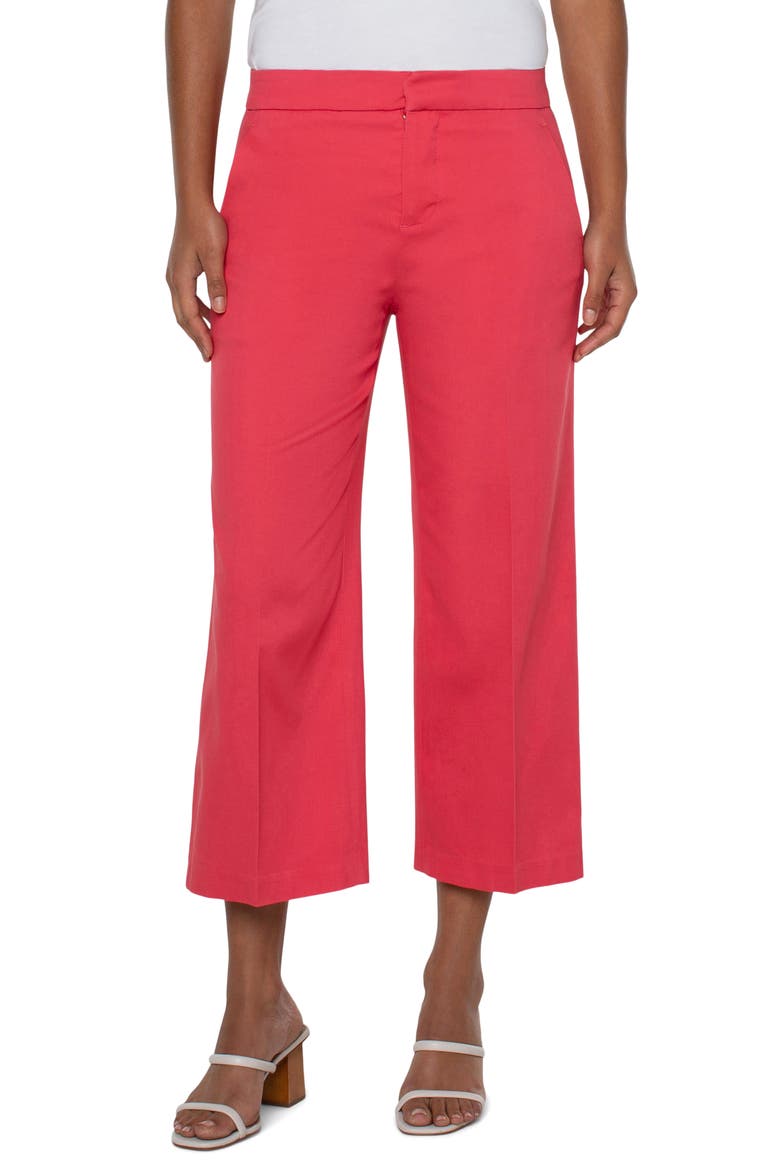 Crop Kick Flare Trousers, Main, color, WATERMELON