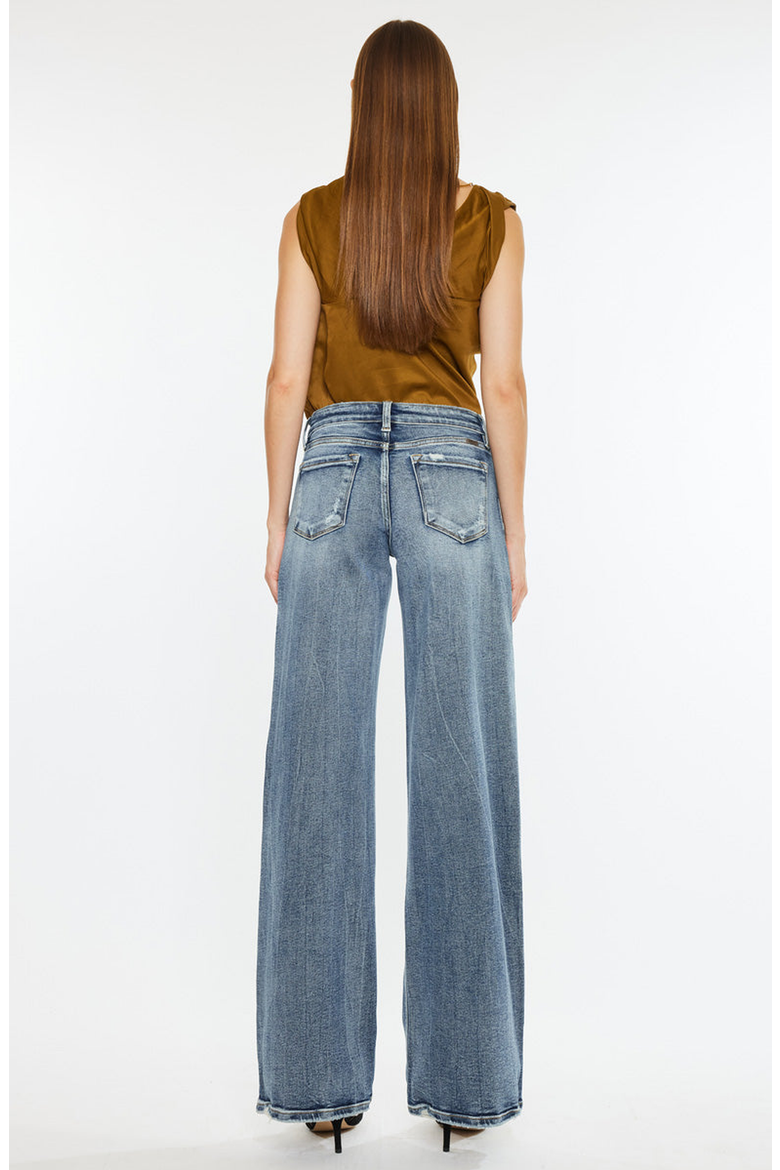 Venice Mid Rise Wide Leg Jeans, Alternate, color, Dark Wash