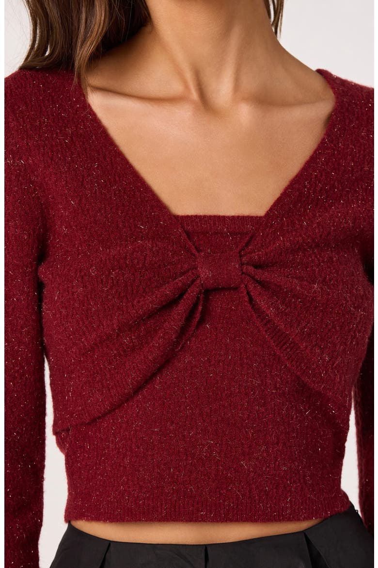 Metallic Bolero Jacket & Tube Top Set, Alternate, color, MAROON