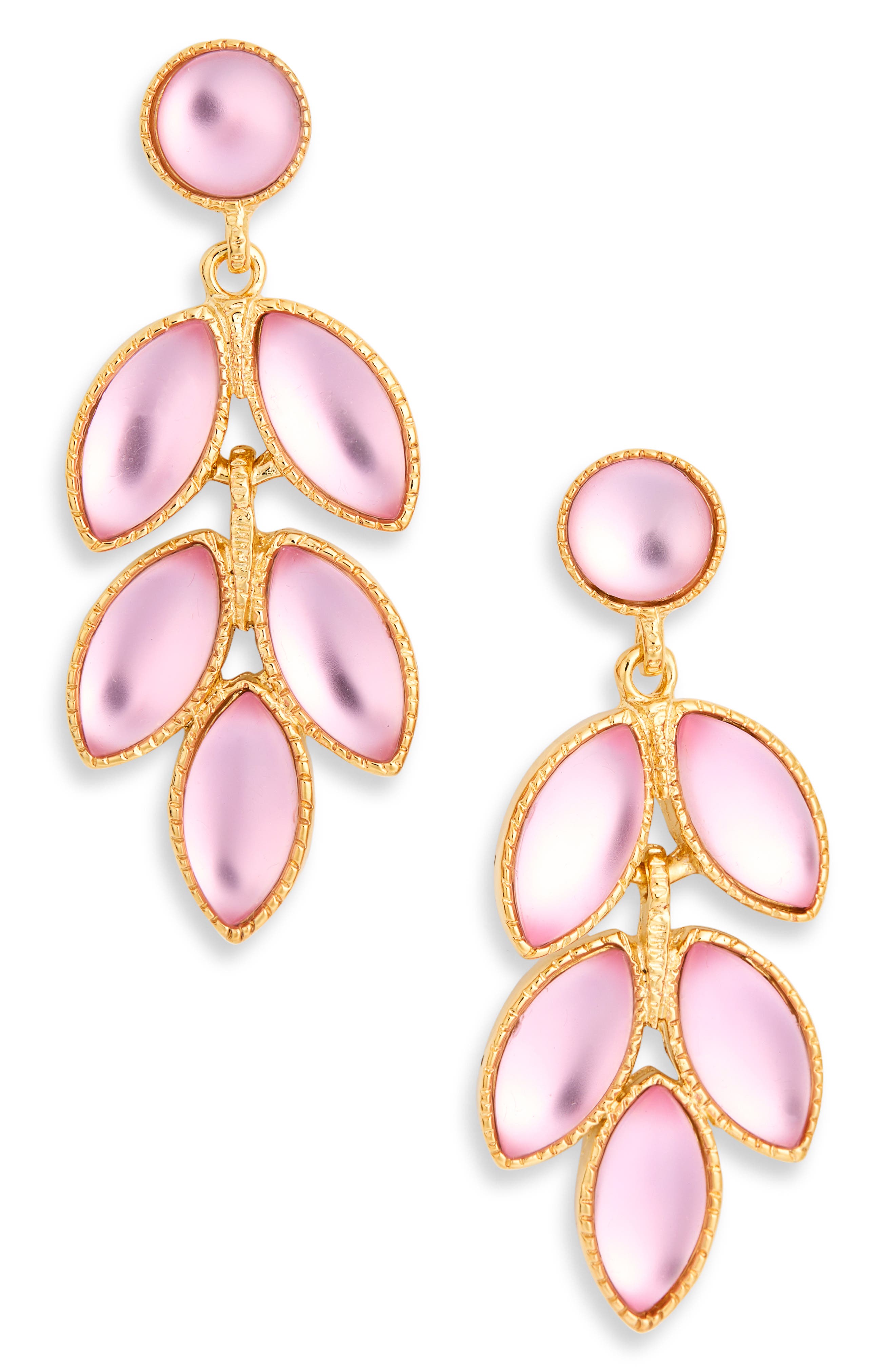 Frost Pink Drop Earrings