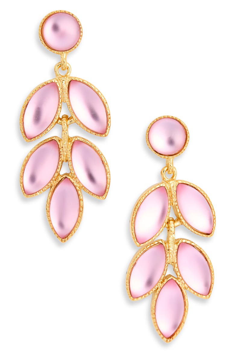 Frost Pink Drop Earrings, Main, color, PINK