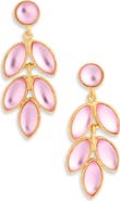 Kenneth Jay Lane Frost Pink Drop Earrings