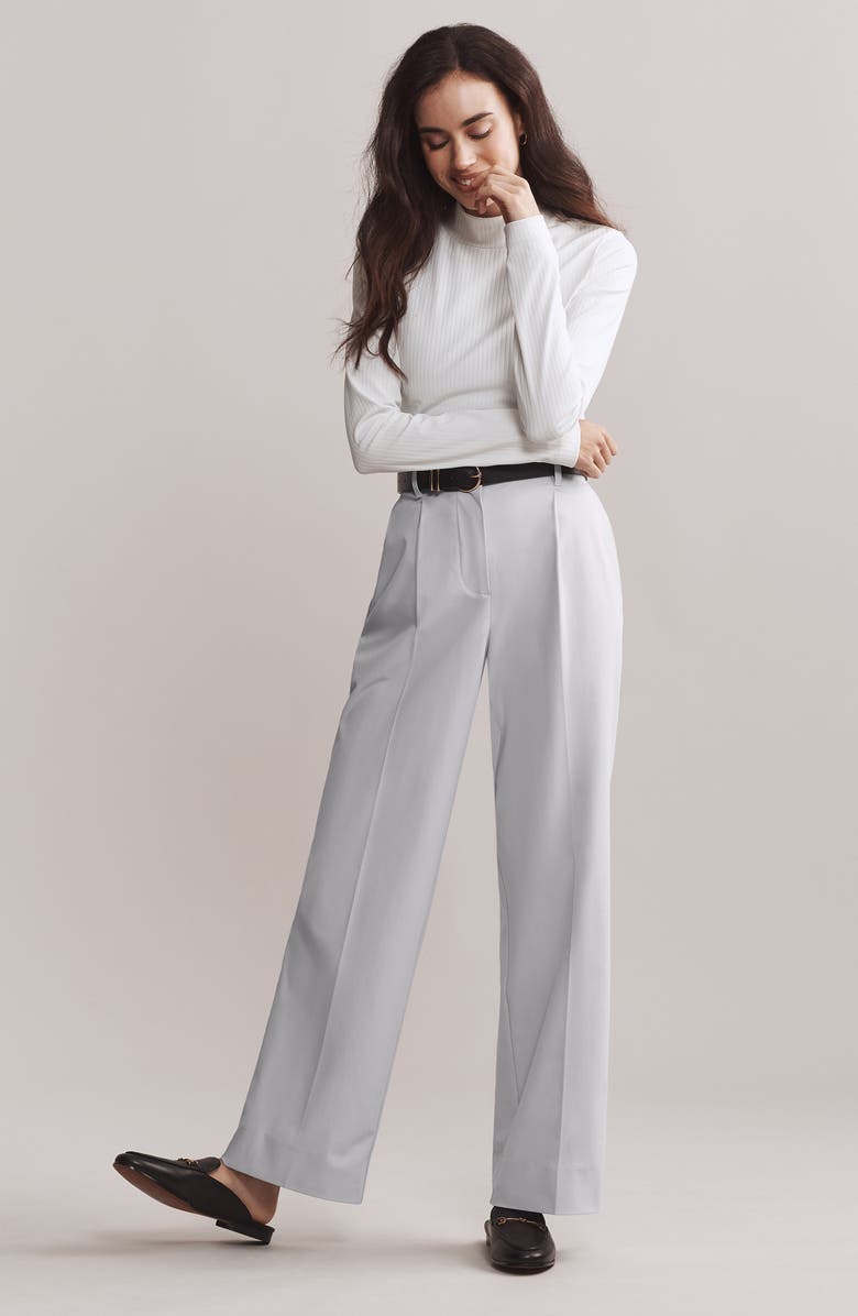 Rhone Commuter Pleat Pants, Alternate, color, Grey Mist