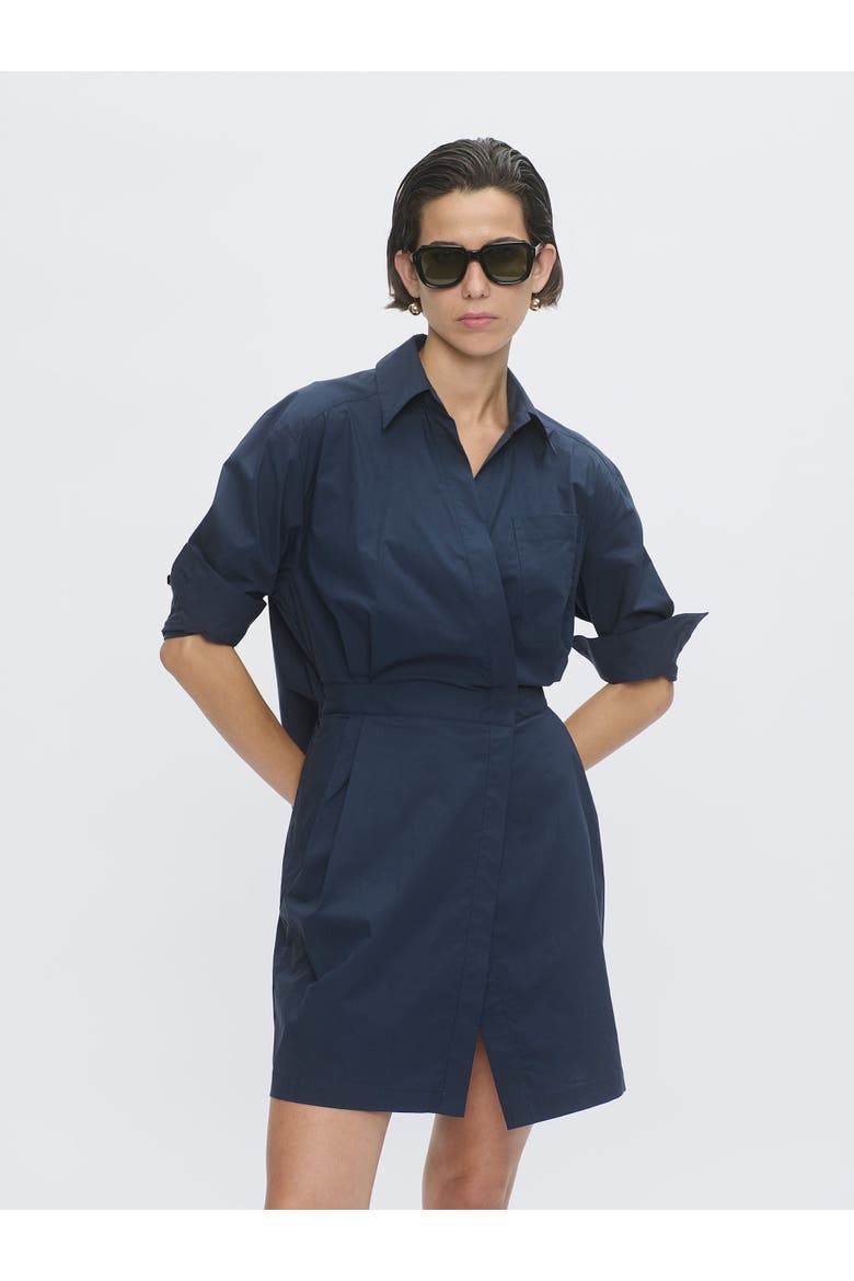Jaxina Wrap shirt dress, Alternate, color, Dark Blue