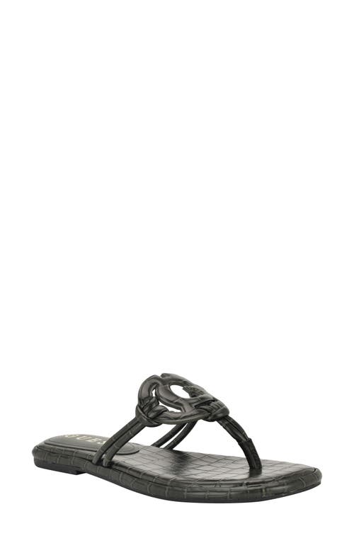 Guess Saime Croc Embossed Sandal In Multi