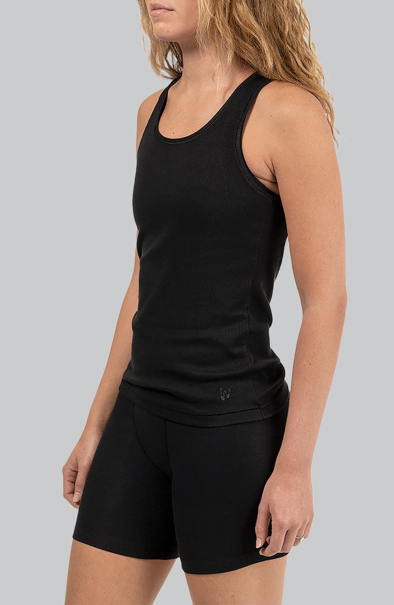 Woxer Baller Pima Cotton Blend Rib Boxer Briefs, Alternate, color, Black