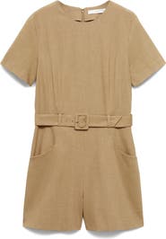 MANGO Belted Romper