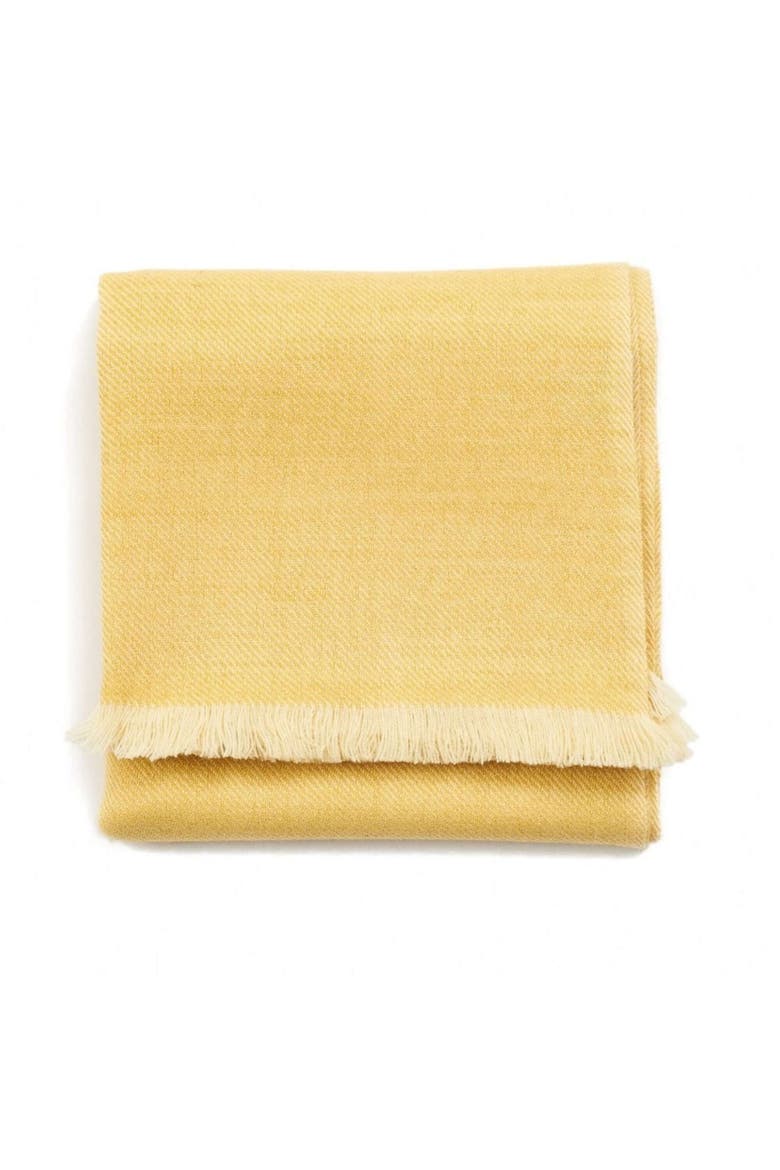 Boro Handwoven Merino Throw, Main, color, Dandelion Yellow