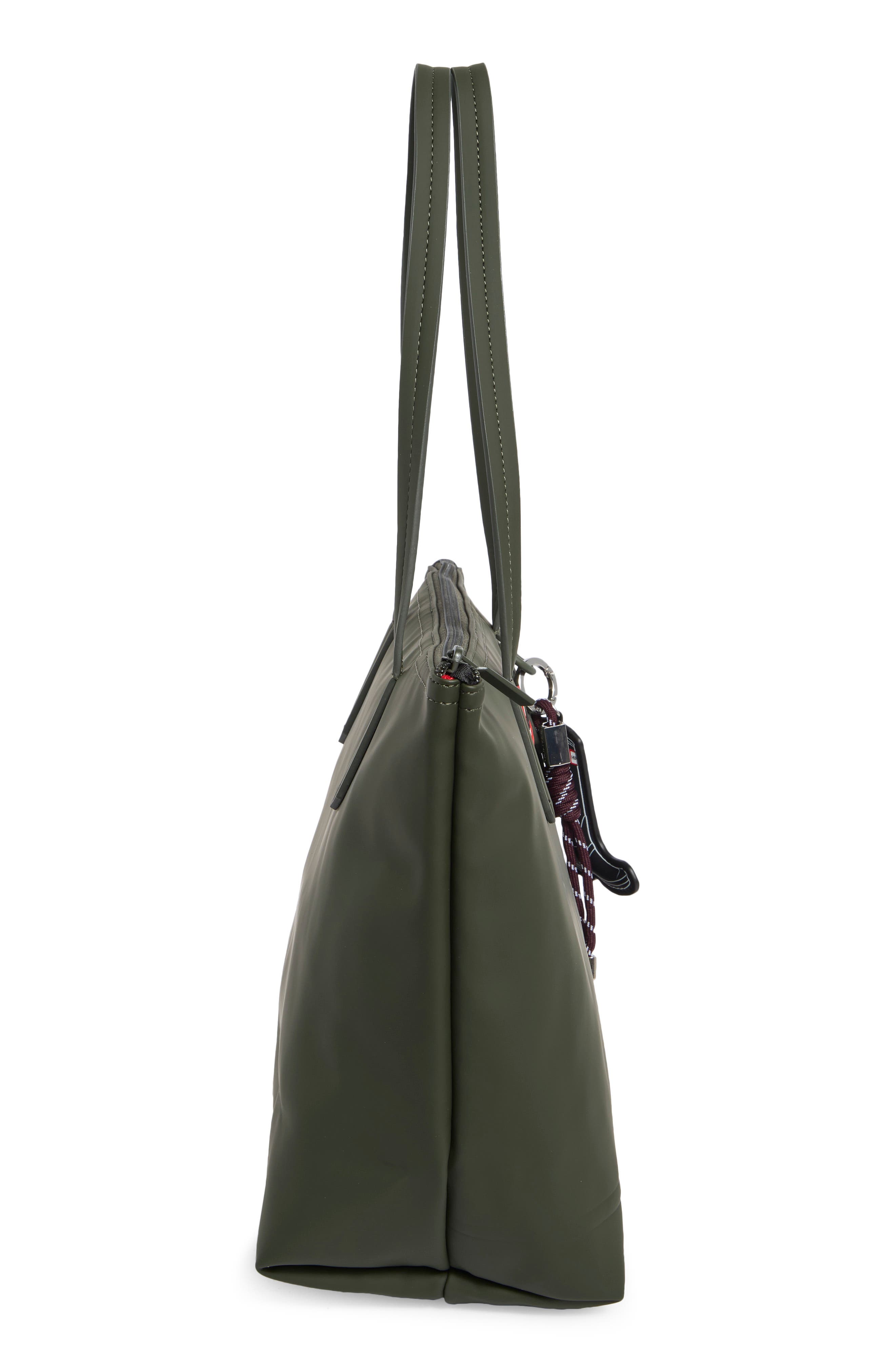 Large Faux Leather Tote, Alternate, color, DARK GREEN