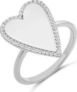 SHYMI Pavè Outline Heart Ring