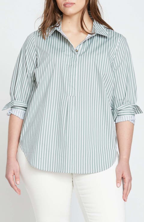 Elbe Stretch Poplin Shirt (Regular & Plus)