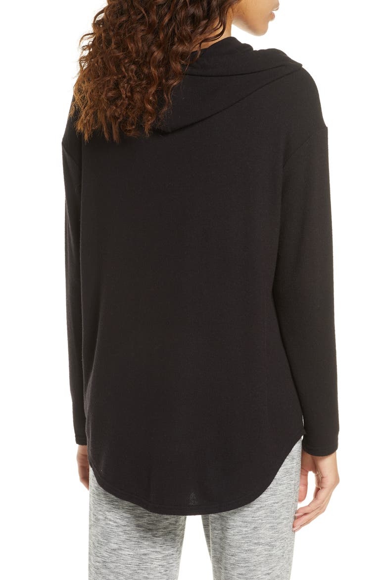 Hacci Hoodie, Alternate, color, BLACK
