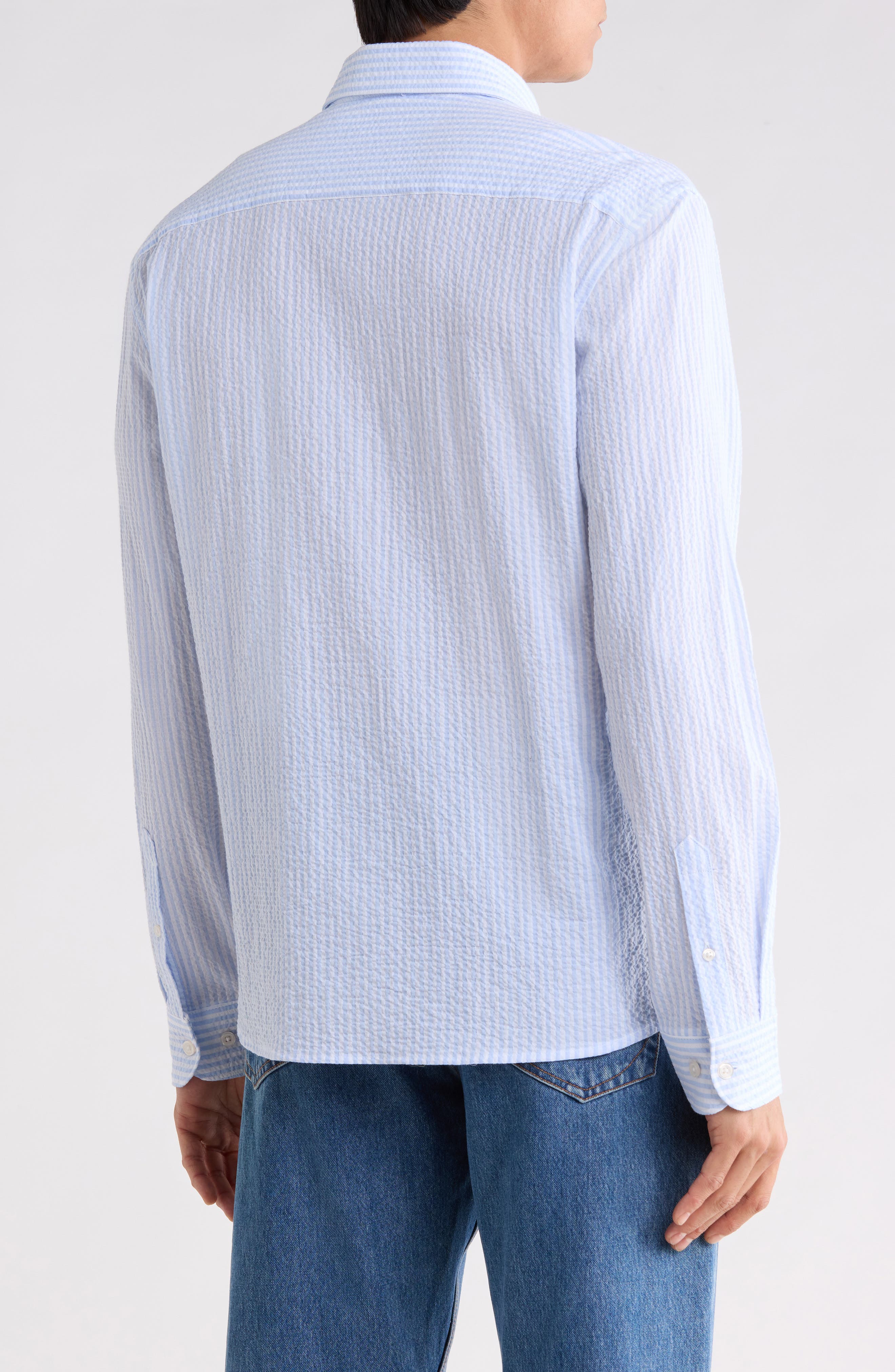 DENIM AND FLOWER Stripe Regular Fit Button Up Shirt (Men) | Nordstromrack