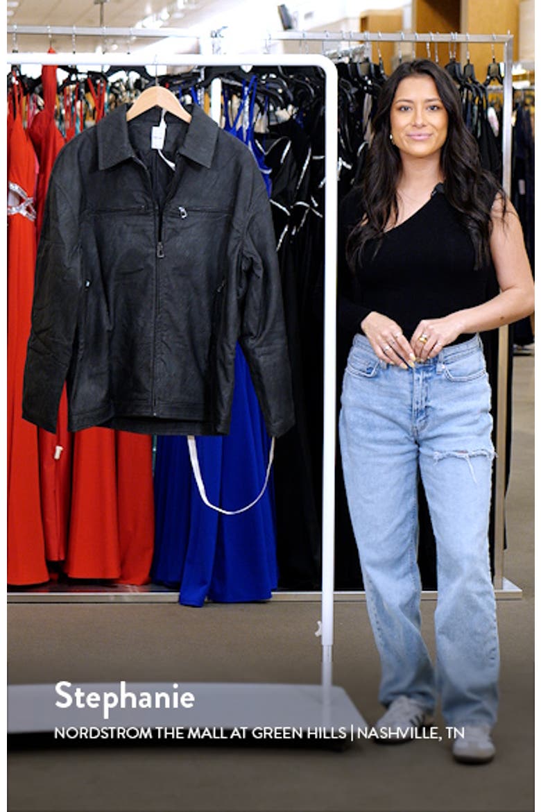 Oversize Faux Leather Jacket video