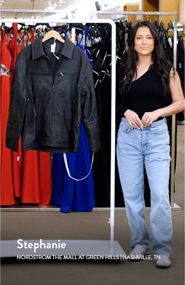 Oversize Faux Leather Jacket, sales video thumbnail