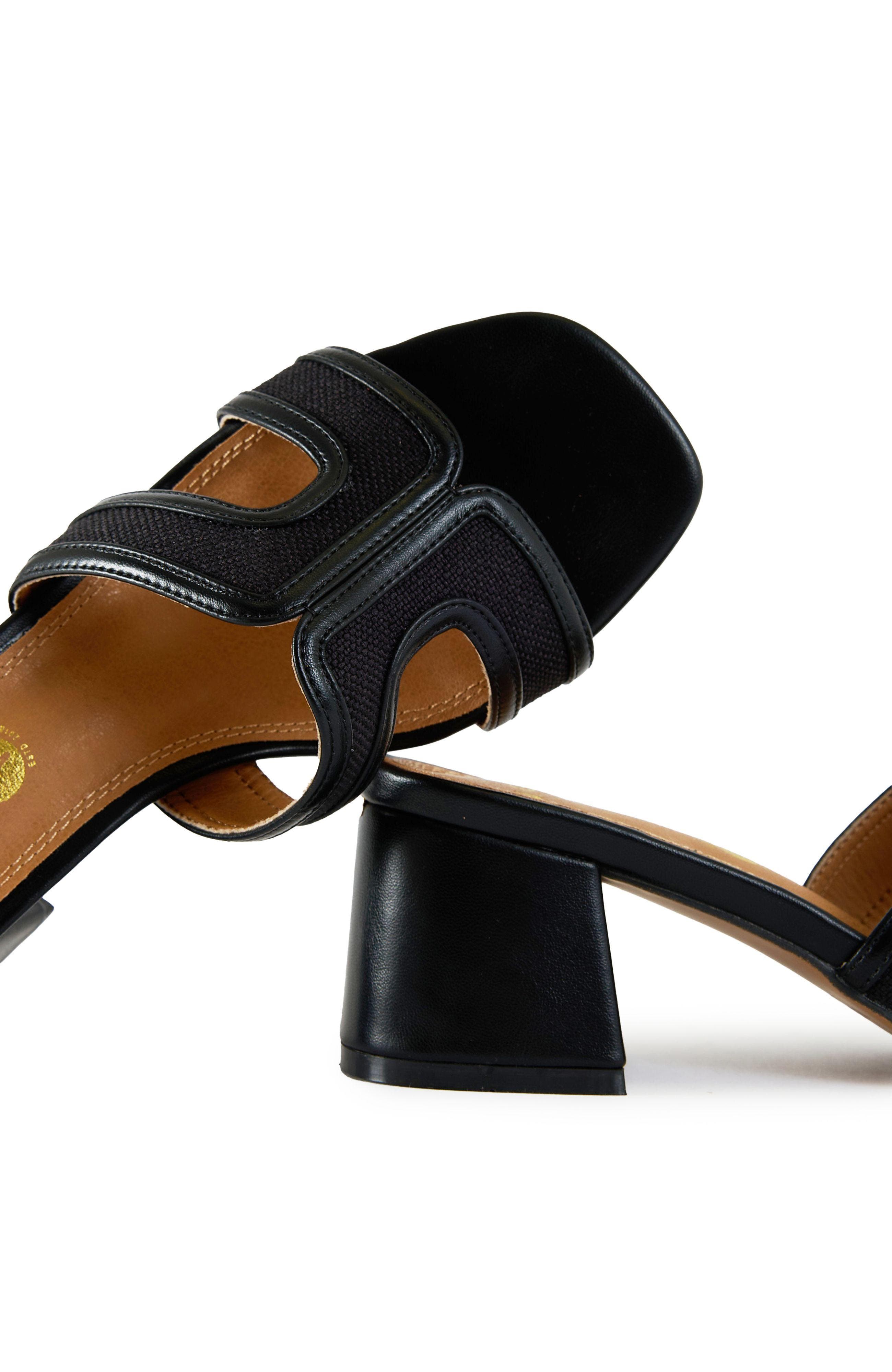 Bok Slip On Heeled Sandals, Alternate, color, Black
