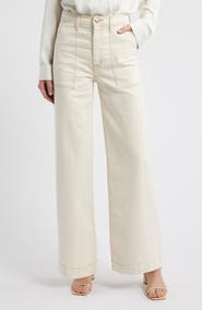 Pistola Penny High Waist Wide Leg Utility Jeans