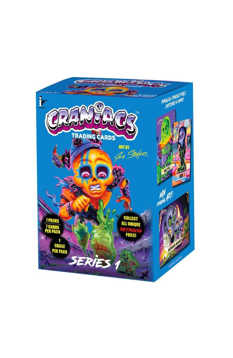 Ira Friedman Enterprises LLC Craniacs Trading Cards Series One Blaster Box | 7 Packs Per Box, Main, color, Blue