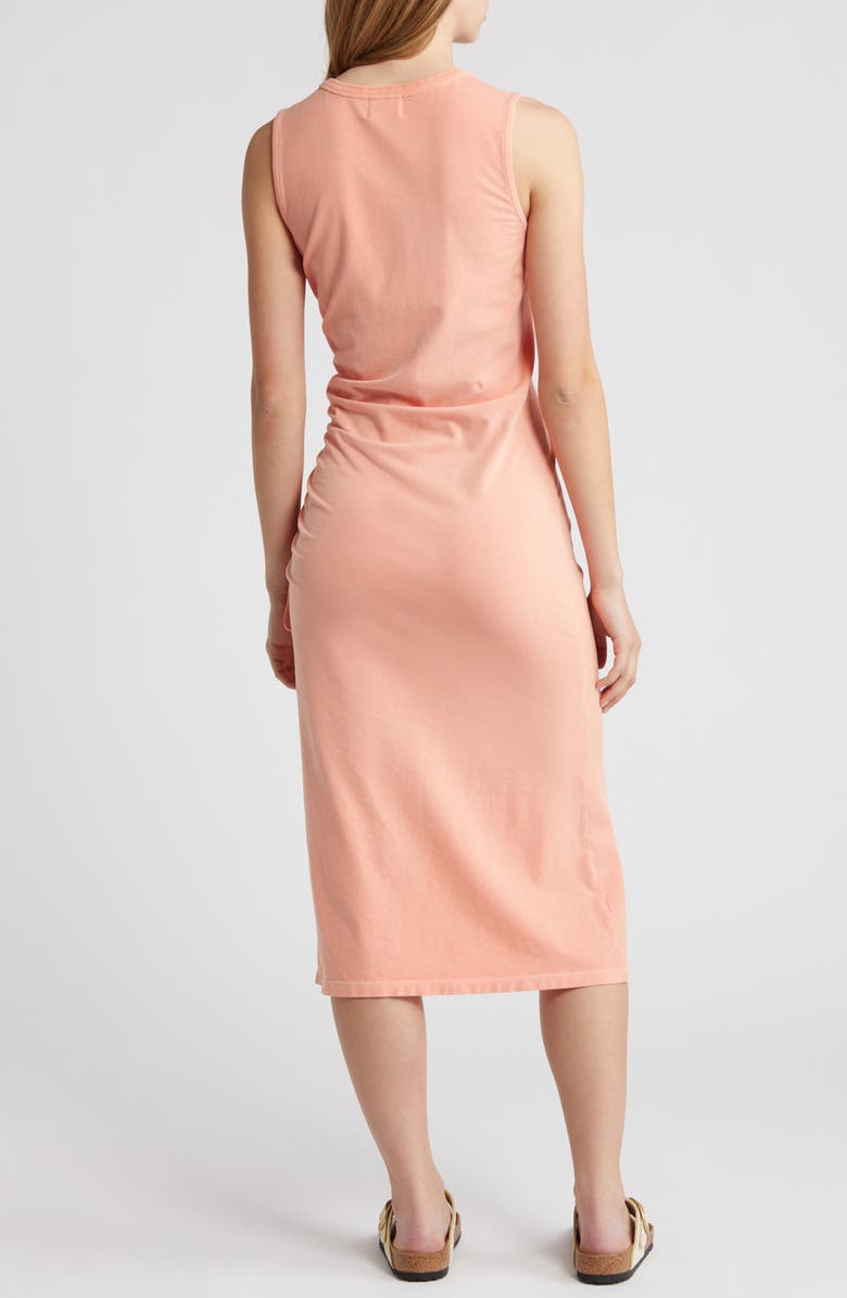 Nation LTD Iris Side Ruched Stretch Pima Cotton Midi Dress, Alternate, color, 