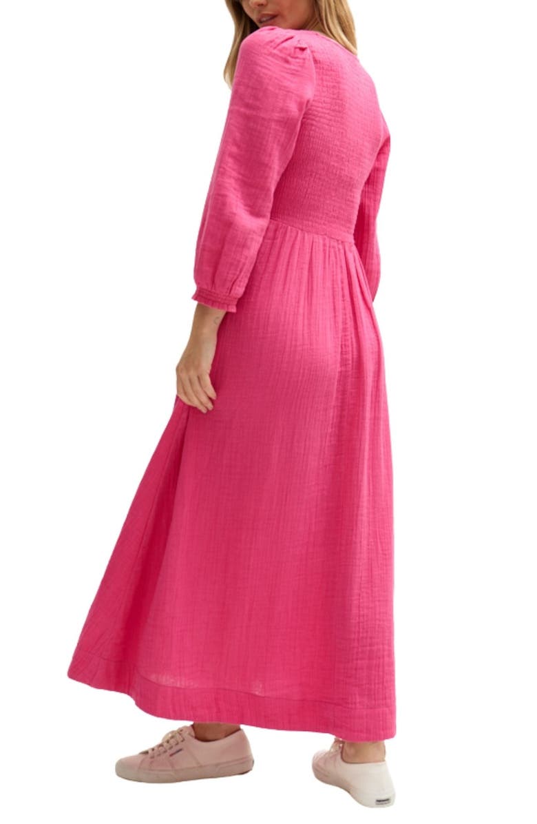 LILY AND LIONEL Paulina Shirred Bodice Maxi Dress, Alternate, color, Pink