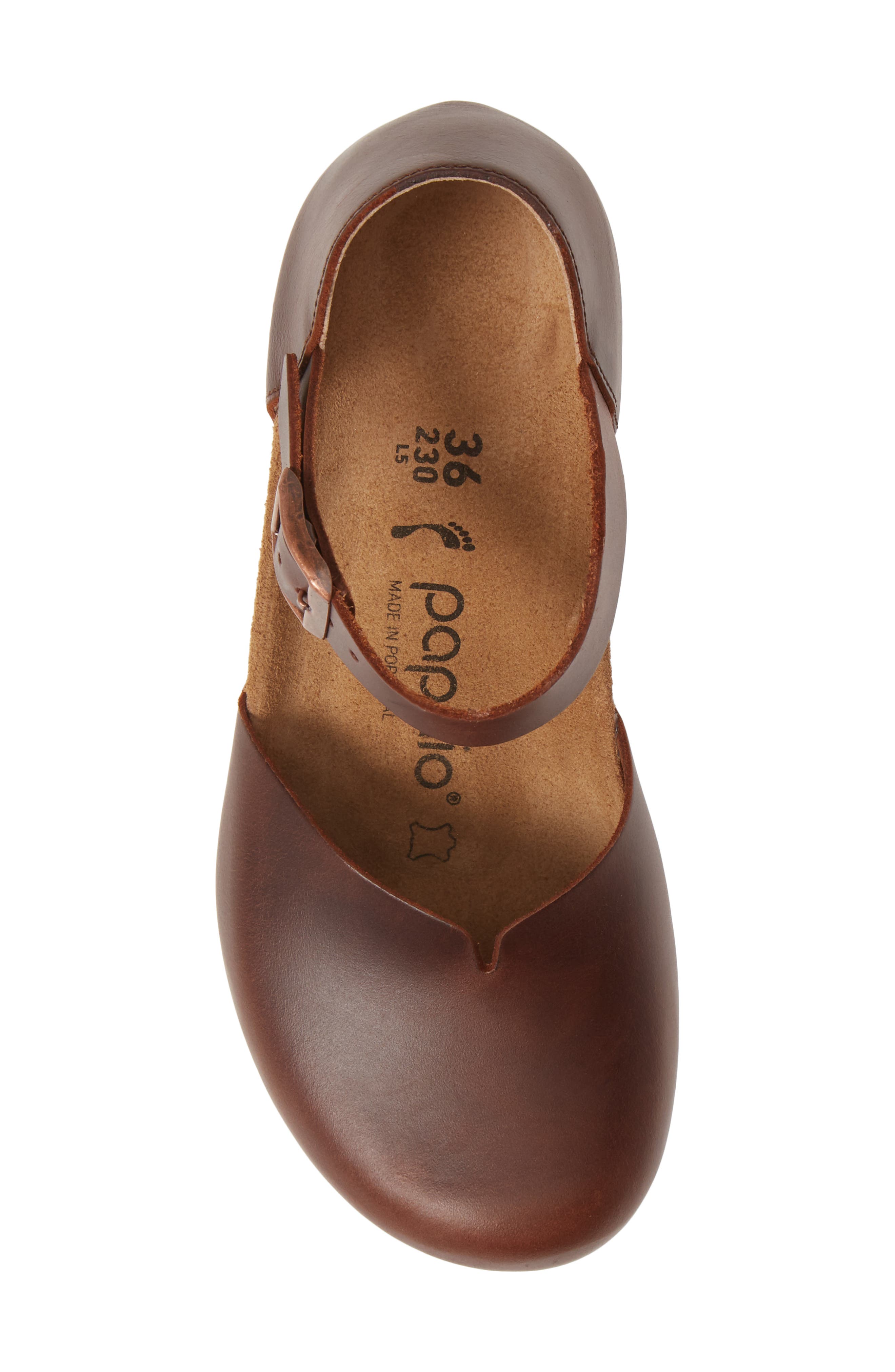 Mary Wedge Clog, Alternate, color, COGNAC LEATHER