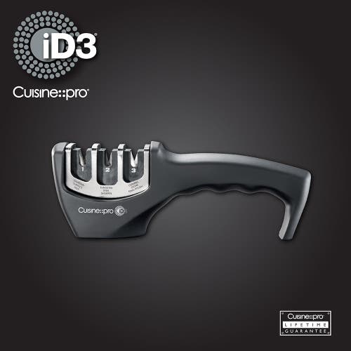 Cuisine::pro Id3 Knife Sharpener 3 Step In Black